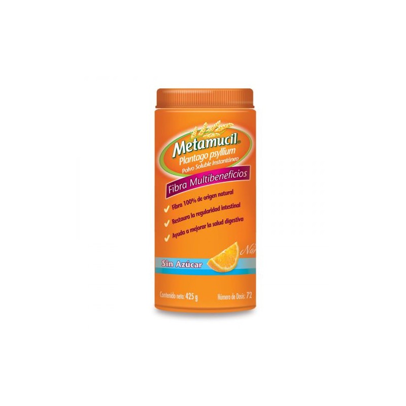 Metamucil Fibra Natural Naranja Tarro