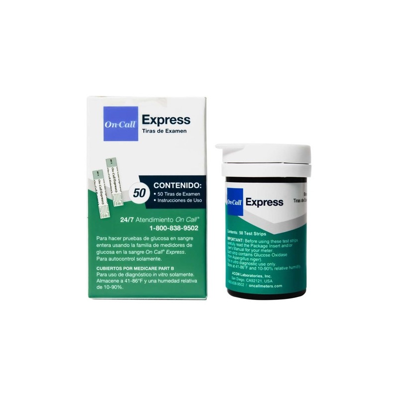 Tiras Reactivas Para Glucómetro On Call Express