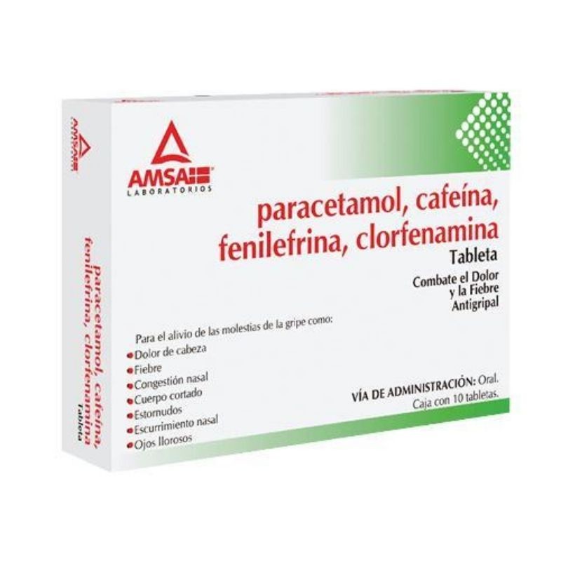 Paracetamol, Cafeína, Fenilefrina, Clorfenamina